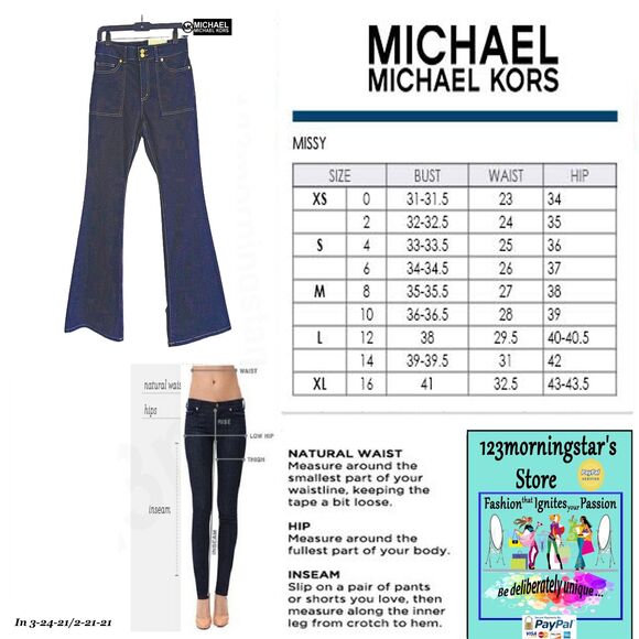 MICHAEL Michael Kors NEW Y2K SELMA High Rise Slim FLARE Leg Jean 8 - Picture 12 of 12